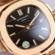 Swiss Copy Patek Philippe Rose Gold Black Dial Nautilus Watch PPF Cal.324 40mm (2)_th.jpg